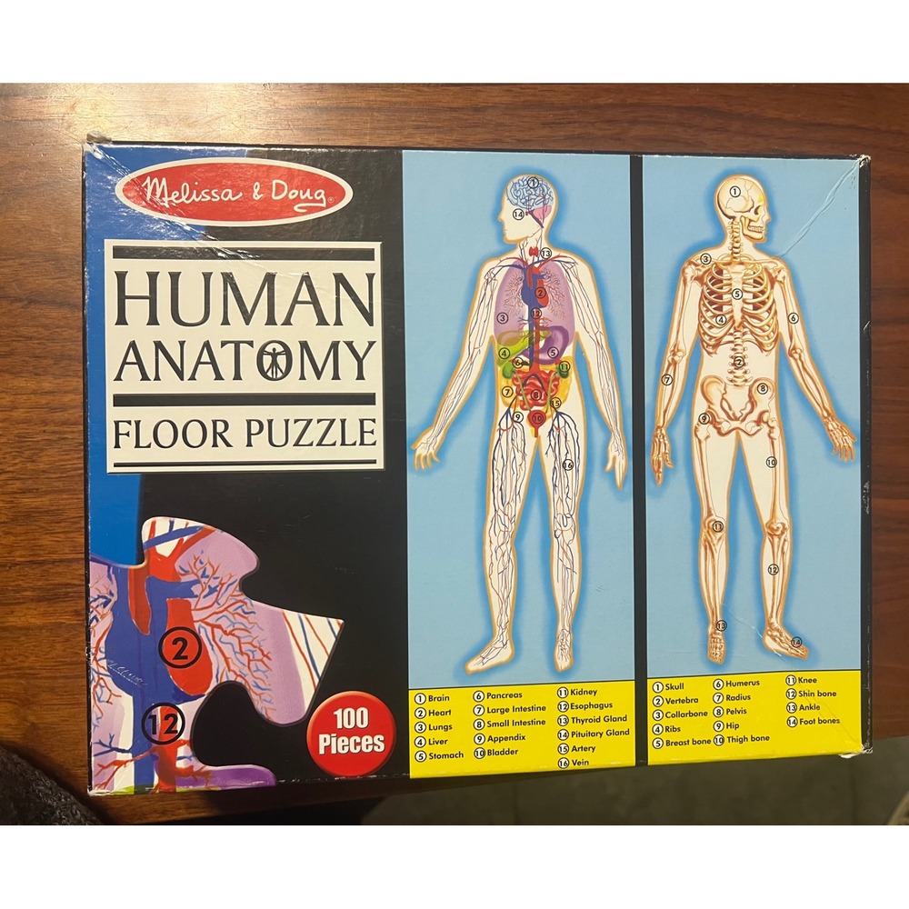 Melissa & Dougβ Human Anatomy Floor Puzzle 100 Piece Extra Large 4 Feet Tall 445